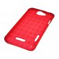 Soft TPU Gel Check Design Skin Cover Case for HTC One X/Elite (AT&T) - Red