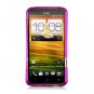 Soft TPU Gel Check Design Skin Cover Case for HTC One X/Elite (AT&T) - Hot Pink