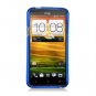 Soft TPU Gel Check Design Skin Cover Case for HTC One X/Elite (AT&T) - Blue
