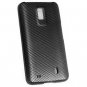 Hard Plastic 2-Piece Rubberized Snap On Design Case for LG Spectrum - Carbon Fiber