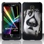 Hard Plastic 2-Piece Rubberized Snap On Design Case for LG Spectrum - Ace of Spade Skull