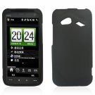 Hard Plastic Rubberized Snap-On Case for HTC Droid Incredible 4G/Fireball - Black