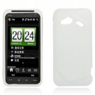 Hard Plastic Rubberized Snap-On Case for HTC Droid Incredible 4G/Fireball - White