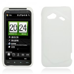 Hard Plastic Rubberized Snap-On Case for HTC Droid Incredible 4G/Fireball - White
