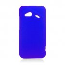 Hard Plastic Rubberized Snap-On Case for HTC Droid Incredible 4G/Fireball - Blue