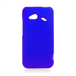 Hard Plastic Rubberized Snap-On Case for HTC Droid Incredible 4G/Fireball - Blue