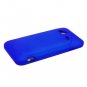 Hard Plastic Rubberized Snap-On Case for HTC Droid Incredible 4G/Fireball - Blue