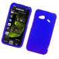 Hard Plastic Rubberized Snap-On Case for HTC Droid Incredible 4G/Fireball - Blue