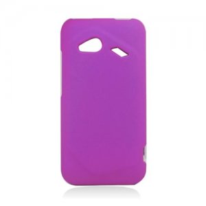 Hard Plastic Rubberized Snap-On Case for HTC Droid Incredible 4G/Fireball - Purple