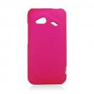 Hard Plastic Rubberized Snap-On Case for HTC Droid Incredible 4G/Fireball - Hot Pink