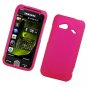 Hard Plastic Rubberized Snap-On Case for HTC Droid Incredible 4G/Fireball - Hot Pink