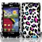 Hard Plastic 2-Piece Rubberized Snap On Design Case for LG Lucid 4G - Rainbow Leopard