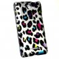 Hard Plastic 2-Piece Rubberized Snap On Design Case for LG Lucid 4G - Rainbow Leopard
