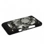 Hard Plastic 2-Piece Rubberized Snap On Design Case for LG Lucid 4G - Black Skull and Angels