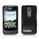 Hard Plastic 2-Piece (Snap On) Design Case for LG Nitro HD - Carbon Fiber