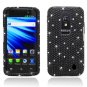 Hard Plastic Bling Rhinestone Design Case for LG Nitro HD - Black Diamond