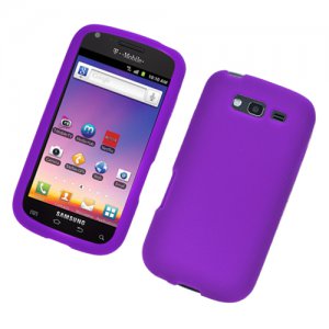 Soft Silicone Skin Cover Case for Samsung Galaxy S Blaze 4G (T-Mobile) - Purple