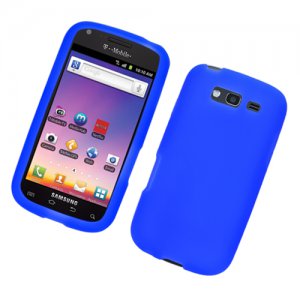 Soft Silicone Skin Cover Case for Samsung Galaxy S Blaze 4G (T-Mobile) - Blue