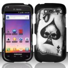 Hard Plastic Snap On Rubberized Design Case for Samsung Galaxy S Blaze 4G - Ace of Spade Skull