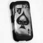 Hard Plastic Snap On Rubberized Design Case for Samsung Galaxy S Blaze 4G - Ace of Spade Skull