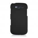Hard Plastic Snap On Rubberized Cover Case for Samsung Galaxy S Blaze 4G - Black