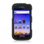 Hard Plastic Snap On Rubberized Cover Case for Samsung Galaxy S Blaze 4G - Black