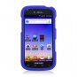 Hard Plastic Snap On Rubberized Cover Case for Samsung Galaxy S Blaze 4G - Blue