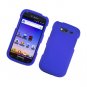 Hard Plastic Snap On Rubberized Cover Case for Samsung Galaxy S Blaze 4G - Blue
