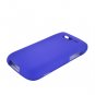 Hard Plastic Snap On Rubberized Cover Case for Samsung Galaxy S Blaze 4G - Blue