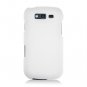 Hard Plastic Snap On Rubberized Cover Case for Samsung Galaxy S Blaze 4G - White