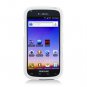 Hard Plastic Snap On Rubberized Cover Case for Samsung Galaxy S Blaze 4G - White