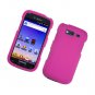 Hard Plastic Snap On Rubberized Cover Case for Samsung Galaxy S Blaze 4G - Rose Pink