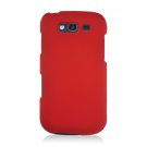 Hard Plastic Snap On Rubberized Cover Case for Samsung Galaxy S Blaze 4G - Red