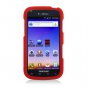 Hard Plastic Snap On Rubberized Cover Case for Samsung Galaxy S Blaze 4G - Red