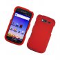 Hard Plastic Snap On Rubberized Cover Case for Samsung Galaxy S Blaze 4G - Red
