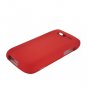Hard Plastic Snap On Rubberized Cover Case for Samsung Galaxy S Blaze 4G - Red