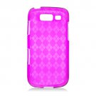 Crystal TPU Gel Check Design Skin Case for Samsung Galaxy S Blaze 4G T769 (T-Mobile) - Purple