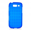 Crystal TPU Gel Check Design Skin Case for Samsung Galaxy S Blaze 4G T769 (T-Mobile) - Blue