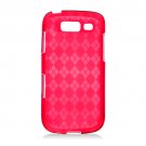 Crystal TPU Gel Check Design Skin Case for Samsung Galaxy S Blaze 4G T769 (T-Mobile) - Red