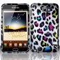 Hard Plastic 2-Piece (Snap On) Rubberized Design Case for Samsung Galaxy Note - Rainbow Leopard
