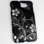 Hard Plastic 2-Piece (Snap On) Rubberized Design Case for Samsung Galaxy Note - Midnight Garden