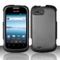 Hard Plastic Snap-On Rubberized Design Case Cover for ZTE Fury - Carbon Fiber