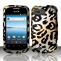 Hard Plastic Snap-On Rubberized Design Case Cover for ZTE Fury - Golden Cheetah