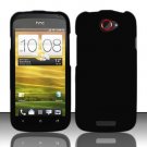 Hard Plastic 2-Piece Rubberized Snap On Cover Case for HTC One S/Ville (T-Mobile) - Black