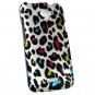 Hard Plastic Rubberized Snap On Design Case for HTC One X/Elite (AT&T) - Rainbow Leopard