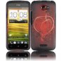 Hard Plastic Rubberized Snap On Design Case for HTC One X/Elite (AT&T) - Red Heart