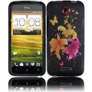 Hard Plastic Rubberized Snap On Design Case for HTC One X/Elite (AT&T) - Heavenly Flowers
