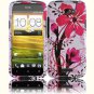 Hard Plastic 2-Piece (Snap On) Design Case for HTC One X/Elite (AT&T) - Pink Flower