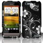Hard Plastic Rubberized Snap On Design Case for HTC One V (Virgin Mobile) - Midnight Garden