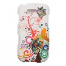 Hard Plastic Snap On Rubberized Design Case for Samsung Galaxy S Blaze 4G - White Autumn Flowers